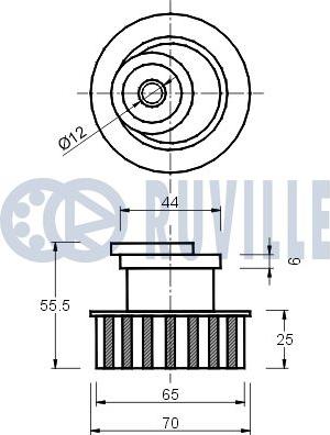 Ruville 540135 - Tensioner Pulley, timing belt xparts.lv