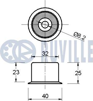 Ruville 540132 - Deflection / Guide Pulley, timing belt xparts.lv