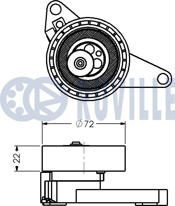 Ruville 540365 - Tensioner Pulley, timing belt xparts.lv