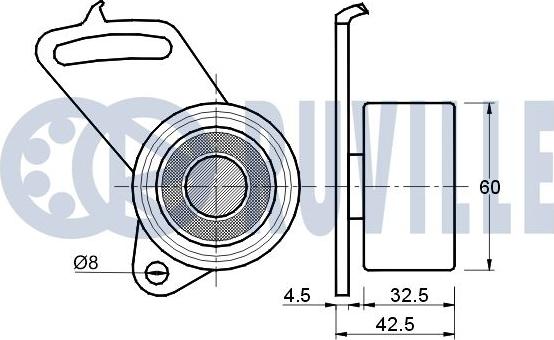 Ruville 540319 - Tensioner Pulley, timing belt xparts.lv