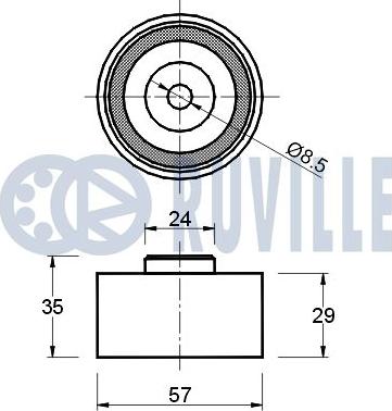 Ruville 540332 - Deflection / Guide Pulley, timing belt xparts.lv