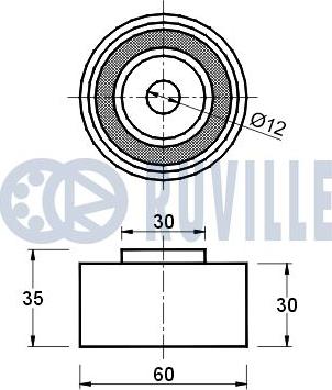 Ruville 540323 - Deflection / Guide Pulley, timing belt xparts.lv