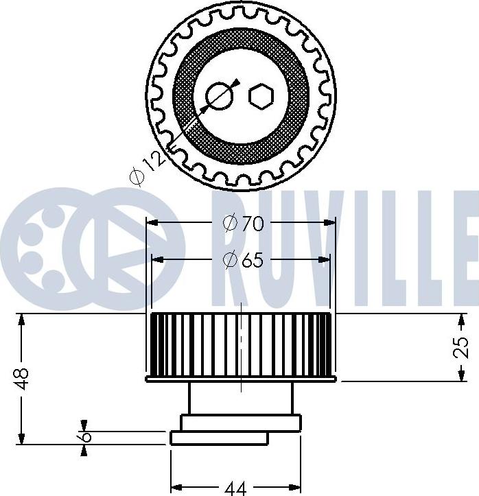 Ruville 540204 - Tensioner Pulley, timing belt xparts.lv