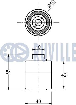 Ruville 541431 - Deflection / Guide Pulley, v-ribbed belt xparts.lv