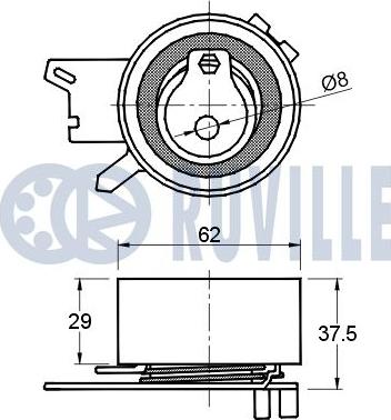 Ruville 541892 - Tensioner Pulley, timing belt xparts.lv