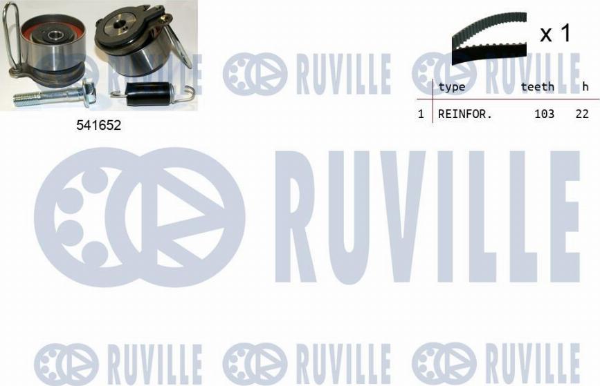 Ruville 550406 - Zobsiksnas komplekts xparts.lv