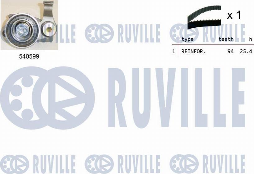 Ruville 550433 - Paskirstymo diržo komplektas xparts.lv