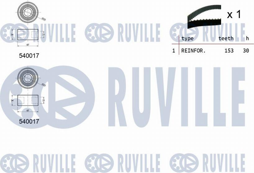 Ruville 550042 - Timing Belt Set xparts.lv