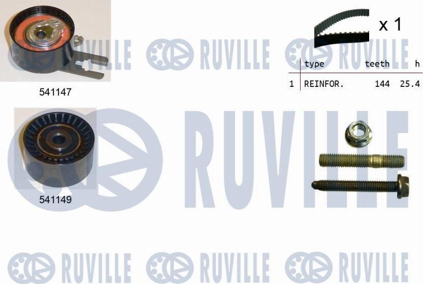 Ruville 550052 - Timing Belt Set xparts.lv