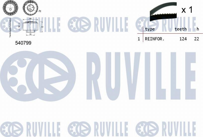 Ruville 550034 - Timing Belt Set xparts.lv