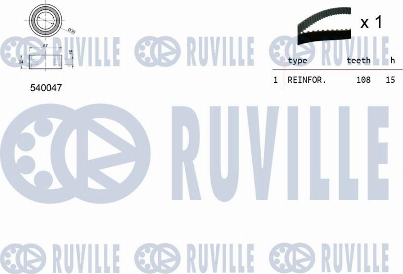 Ruville 550024 - Timing Belt Set xparts.lv