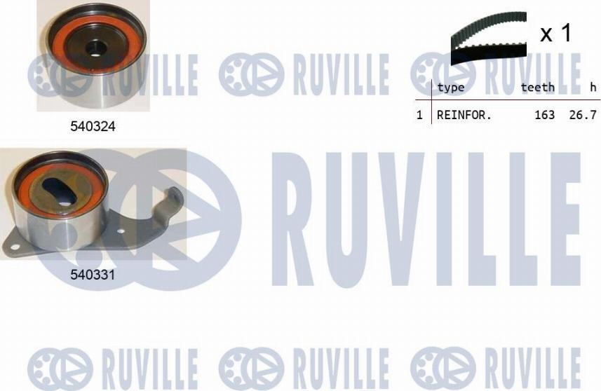 Ruville 550190 - Paskirstymo diržo komplektas xparts.lv