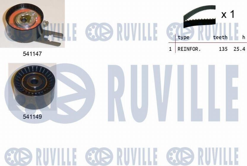 Ruville 550121 - Zobsiksnas komplekts xparts.lv