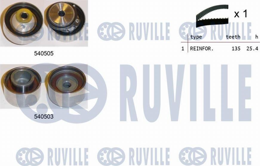Ruville 550352 - Комплект ремня ГРМ xparts.lv