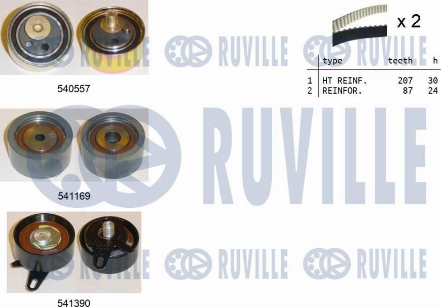 Ruville 550383 - Timing Belt Set xparts.lv