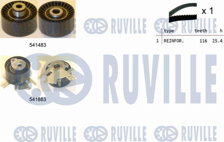 Ruville 550296 - Timing Belt Set xparts.lv