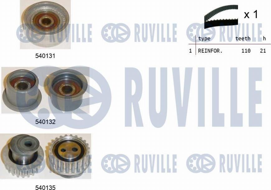 Ruville 550204 - Timing Belt Set xparts.lv