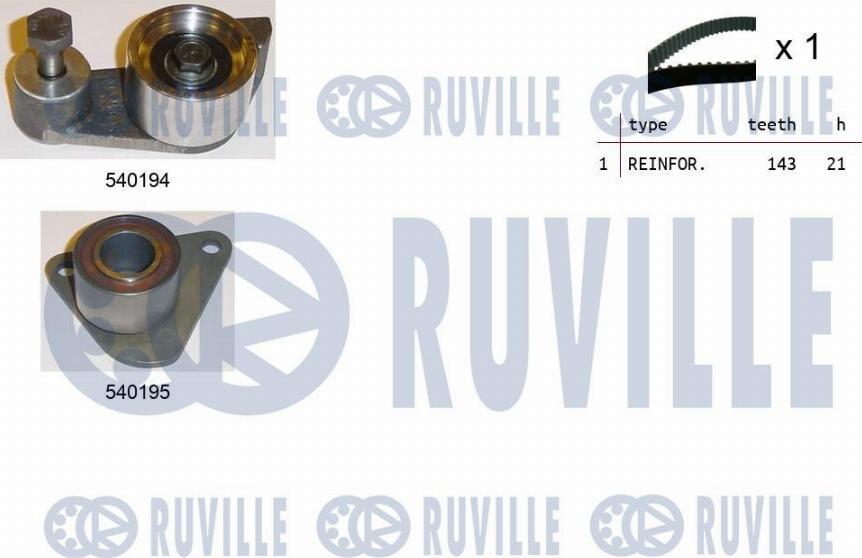 Ruville 550211 - Комплект ремня ГРМ xparts.lv