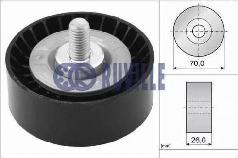 Ruville 55078 - Deflection / Guide Pulley, v-ribbed belt xparts.lv