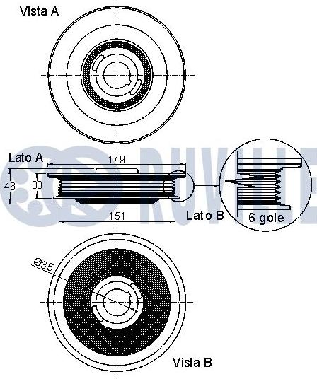 Ruville 520089 - Belt Pulley, crankshaft xparts.lv
