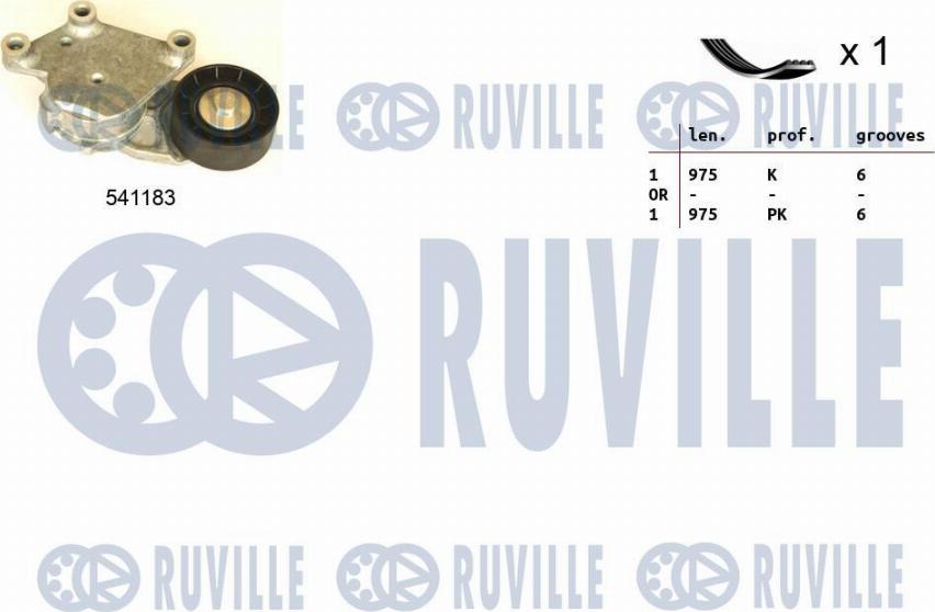 Ruville 570092 - V-Ribbed Belt Set xparts.lv