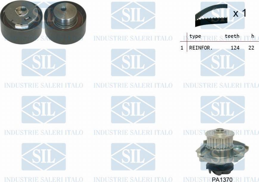 Saleri SIL K1PA913 - Water Pump & Timing Belt Set xparts.lv