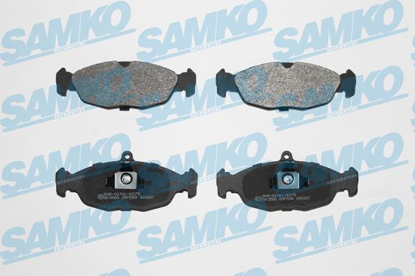 Samko 5SP599 - Тормозные колодки, дисковые, комплект xparts.lv