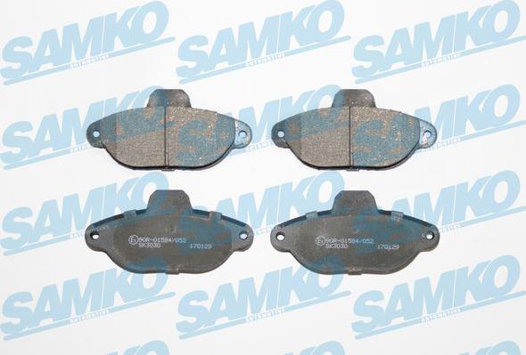 Samko 5SP1191 - Brake Pad Set, disc brake xparts.lv