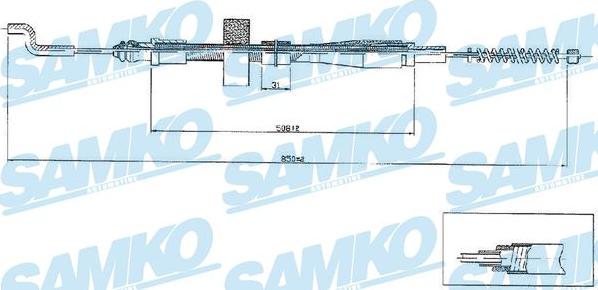 Samko C0971B - Trose, Stāvbremžu sistēma xparts.lv