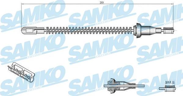 Samko C0556B - Cable, parking brake xparts.lv