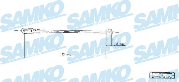 Samko C0578B - Тросик, cтояночный тормоз xparts.lv