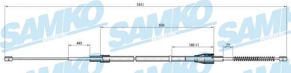 Samko C0809B - Cable, parking brake xparts.lv