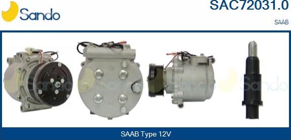 Sando SAC72031.0 - Kompresors, Gaisa kond. sistēma xparts.lv