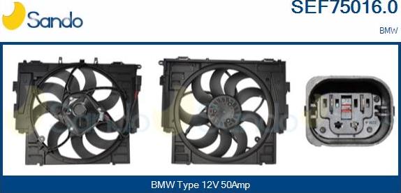 Sando SEF75016.0 - Electric Motor, radiator fan xparts.lv