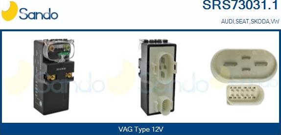 Sando SRS73031.1 - Vadības bloks, Gaisa kondicionēšanas sistēma xparts.lv