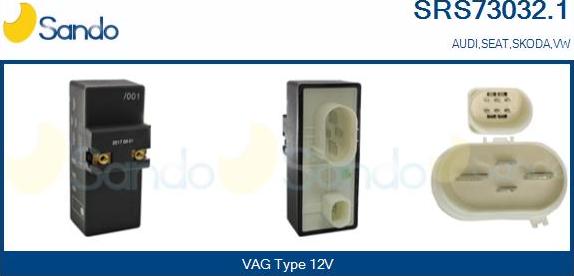 Sando SRS73032.1 - Vadības bloks, Gaisa kondicionēšanas sistēma xparts.lv