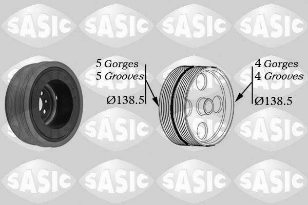 Sasic 9001804 - Шкив коленчатого вала xparts.lv