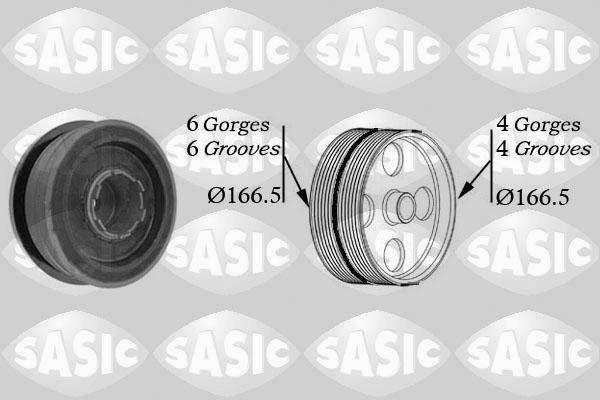 Sasic 9001808 - Belt Pulley, crankshaft xparts.lv