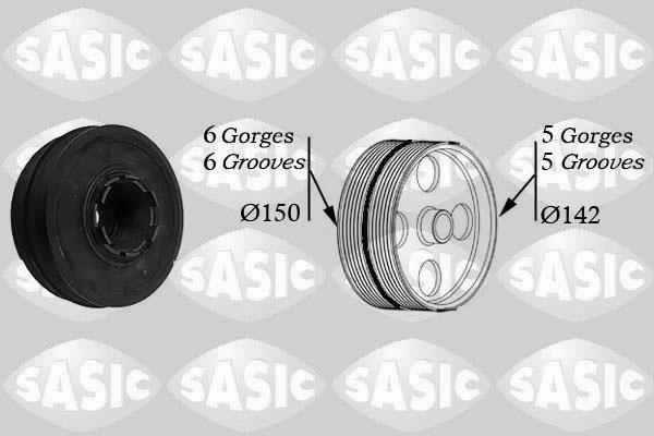 Sasic 9001810 - Belt Pulley, crankshaft xparts.lv