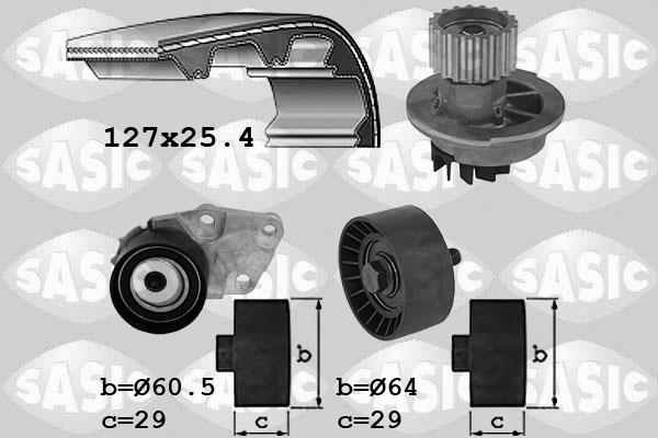 Sasic 3906104 - Water Pump & Timing Belt Set xparts.lv