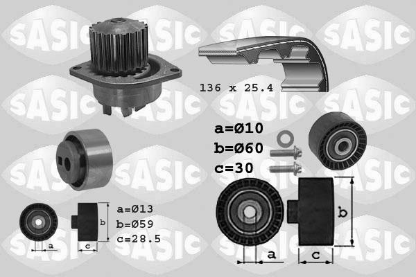 Sasic 3900017 - Water Pump & Timing Belt Set xparts.lv