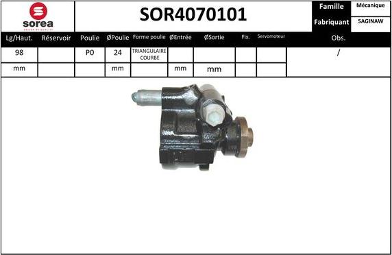 Sera SOR4070101 - Гидравлический насос, рулевое управление, ГУР xparts.lv