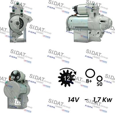 Sidat S12BH0432A2 - Starter xparts.lv