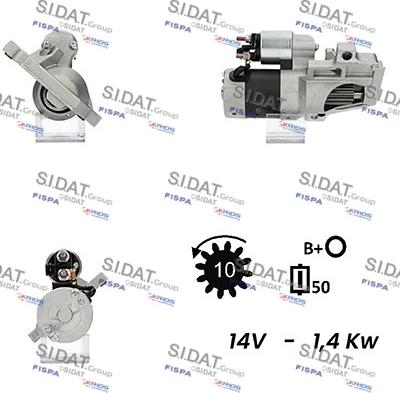 Sidat S12HT0627A2 - Starter xparts.lv