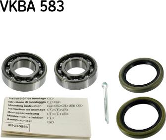 SKF VKBA 583 - Комплект подшипника ступицы колеса xparts.lv