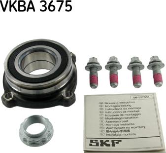 SKF VKBA 3675 - Комплект подшипника ступицы колеса xparts.lv