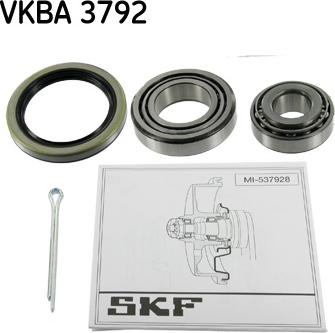 SKF VKBA 3792 - Комплект подшипника ступицы колеса xparts.lv