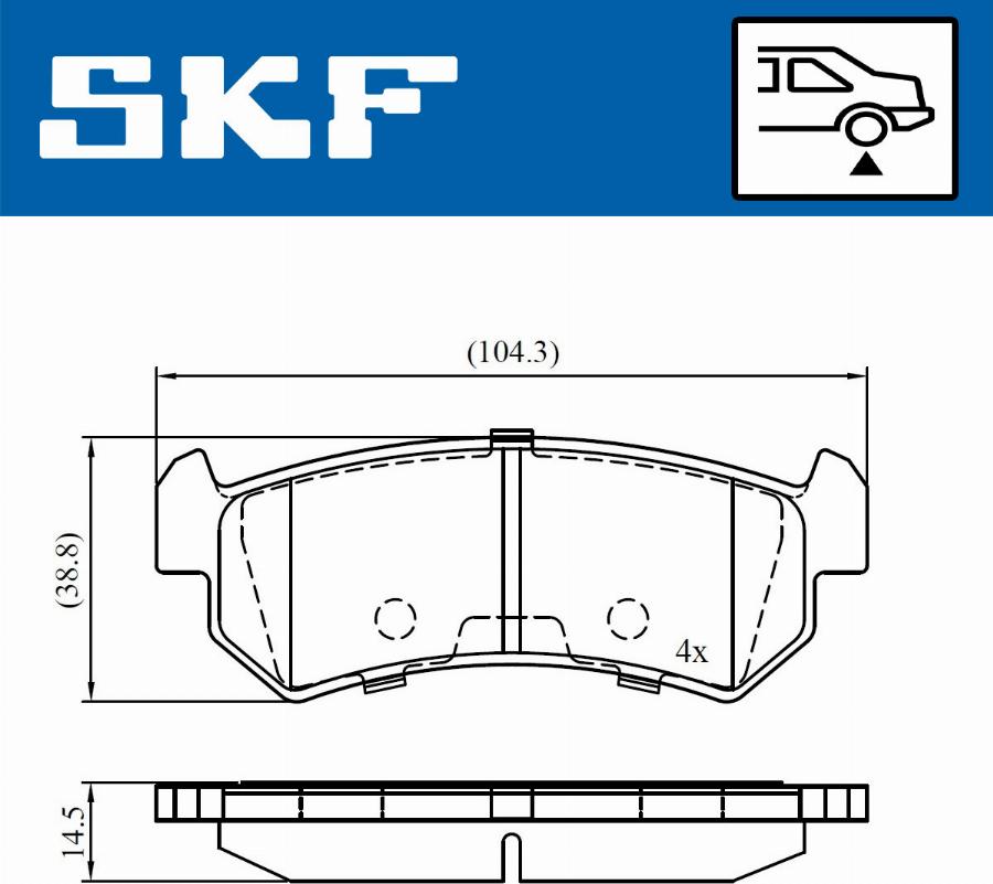 SKF VKBP 90659 - Bremžu uzliku kompl., Disku bremzes xparts.lv