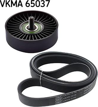 SKF VKMA 65037 - V formos rumbuotas diržas, komplektas xparts.lv