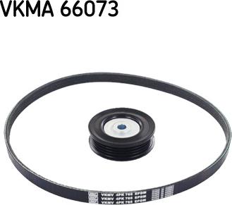 SKF VKMA 66073 - V formos rumbuotas diržas, komplektas xparts.lv